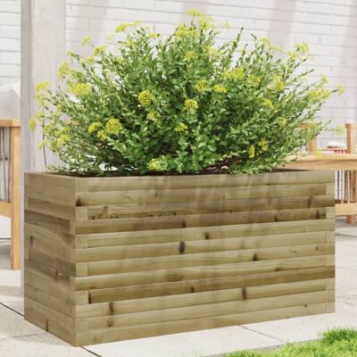 vidaXL Macetero de jardín 90x40x45.5 cm Madera impregnada - Maceta de jardín vidaXL Macetero de jardín 90x40x45.5 cm Madera impregnada - Maceta de jardín