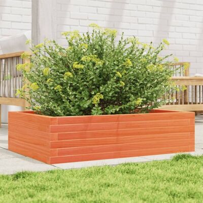 Jardinera madera maciza marrón 90x60x23 cm - Maceta de jardín Jardinera madera maciza marrón 90x60x23 cm - Maceta de jardín