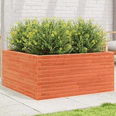 Vidaxl Jardinera de madera maciza pino marrón cera 100x100x46 cm - Jardinera Vidaxl Jardinera de madera maciza pino marrón cera 100x100x46 cm - Jardinera