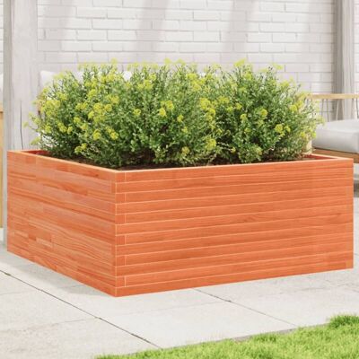 Vidaxl - Jardinera de madera maciza de pino marrón cera 110x110x46 cm Marrón - Jardinera Vidaxl - Jardinera de madera maciza de pino marrón cera 110x110x46 cm Marrón - Jardinera