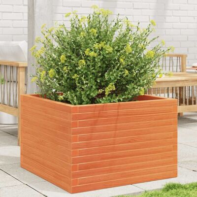 Jardinera de madera maciza de pino marrón cera 70x70x46 cm vidaXL - Jardinera Jardinera de madera maciza de pino marrón cera 70x70x46 cm vidaXL - Jardinera