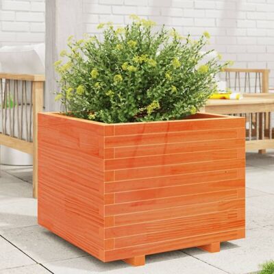 Jardinera de madera maciza de pino cera marrón - Jardinera Jardinera de madera maciza de pino cera marrón - Jardinera