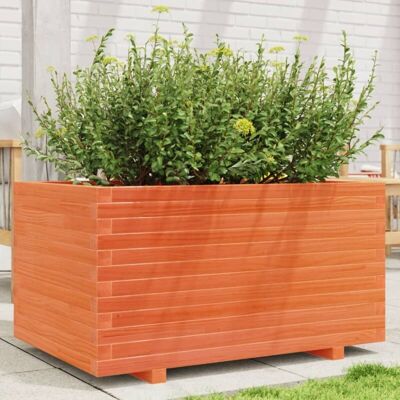 Vidaxl Jardinera madera maciza de pino marrón 90x60x49,5 cm - Jardinera Vidaxl Jardinera madera maciza de pino marrón 90x60x49,5 cm - Jardinera