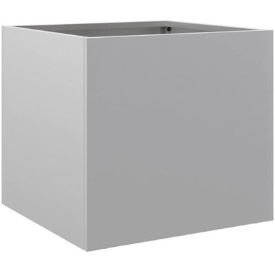 Maceta de jardín de acero galvanizado plata 32x30x29 cm Maceta de jardín de acero galvanizado plata 32x30x29 cm