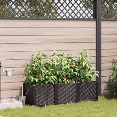 vidaXL Caja de plantas rectangular Marrón - Caja de plantas vidaXL Caja de plantas rectangular Marrón - Caja de plantas