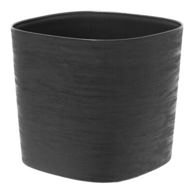 Macetero cuadrado negro de Teraplast - Ecológico, 29x29cm Macetero cuadrado negro de Teraplast - Ecológico, 29x29cm
