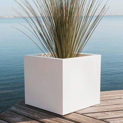NARCISO 50 Macetero Cuadrado Blanco - Resistente, 54L NARCISO 50 Macetero Cuadrado Blanco - Resistente, 54L