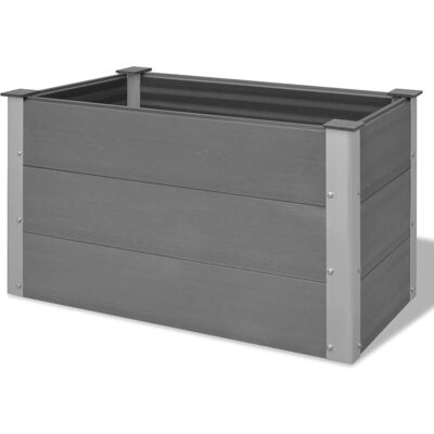 Helloshop26 - Jardinera Arriate Elevado Plantas Flores Jardín Wpc 100 X 50 X 54 Cm Gris 020001234 Helloshop26 - Jardinera Arriate Elevado Plantas Flores Jardín Wpc 100 X 50 X 54 Cm Gris 020001234