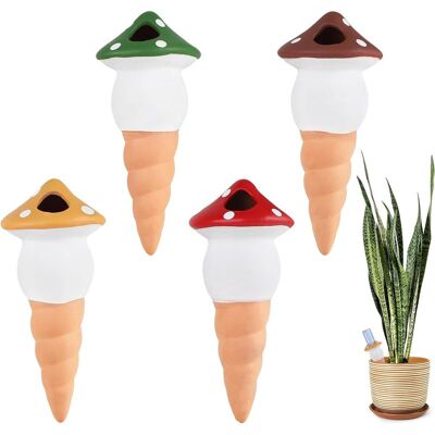 ABYSSE 4x Cono De Riego Por Goteo De Arcilla, Botella De Riego De Cerámica Con Forma De Hongo, Botella De Riego Automática De Terracota Para Plantas, Macetas, 125 Ml ABYSSE 4x Cono De Riego Por Goteo De Arcilla, Botella De Riego De Cerámica Con Forma De Hongo, Botella De Riego Automática De Terracota Para Plantas, Macetas, 125 Ml