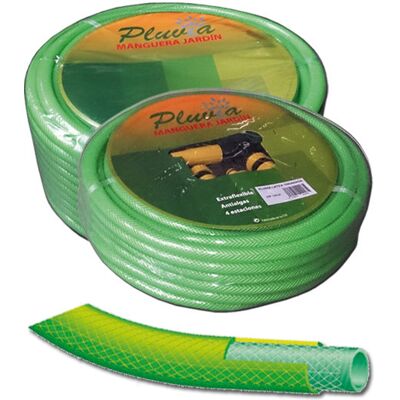 EDM Pluvia Manguera Verde Látex Trenzada 25 M X 50 Mm Rosca 25 Mm EDM Pluvia Manguera Verde Látex Trenzada 25 M X 50 Mm Rosca 25 Mm