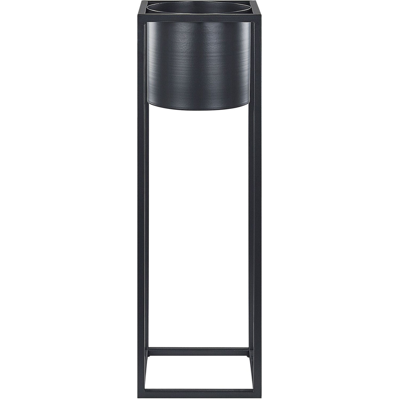 BELIANI Soporte Para Plantas Hierro Negro 15 X 15 X 50 Cm Metal Para Interiores Y Exteriores Industrial Moderna Resistente A Rayos Uv Idra BELIANI Soporte Para Plantas Hierro Negro 15 X 15 X 50 Cm Metal Para Interiores Y Exteriores Industrial Moderna Resistente A Rayos Uv Idra