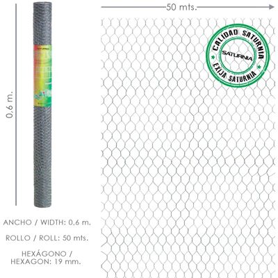 SATURNIA Enrejado Triple Torsion 19/ 60 Cm. Rollo 50 Metros Uso Domestico SATURNIA Enrejado Triple Torsion 19/ 60 Cm. Rollo 50 Metros Uso Domestico