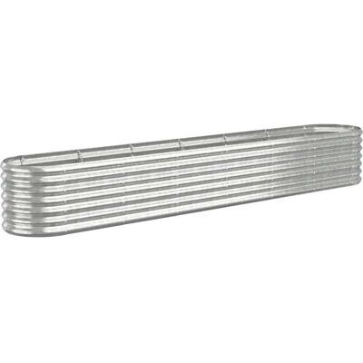 HELLOSHOP26 Huerto Ovalado Elevado De 260 X 40 X 36 Cm Robusto Y Resistente A La Intemperie Fabricado En Acero Galvanizado Plateado 020046562 HELLOSHOP26 Huerto Ovalado Elevado De 260 X 40 X 36 Cm Robusto Y Resistente A La Intemperie Fabricado En Acero Galvanizado Plateado 020046562
