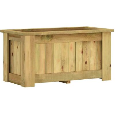 Jardinera Elevada de Madera de Pino Impregnada - VidaXL - Resistente a la Intemperie - Fácil de Montar Jardinera Elevada de Madera de Pino Impregnada - VidaXL - Resistente a la Intemperie - Fácil de Montar