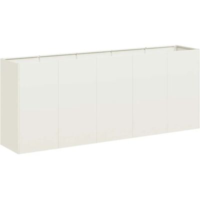 HELLOSHOP26 Macetero Moderno Blanco Para Jardín O Balcón 200 X 40 X 80 Cm Estable Y Decorativo Fabricado En Acero Blanco Laminado En Frío 020051512 HELLOSHOP26 Macetero Moderno Blanco Para Jardín O Balcón 200 X 40 X 80 Cm Estable Y Decorativo Fabricado En Acero Blanco Laminado En Frío 020051512