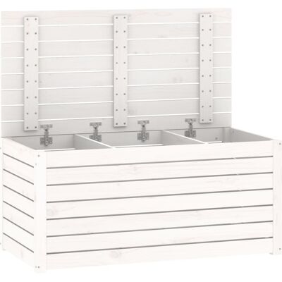 Helloshop26 - Jardinera De Jardín 101 X 50,5 X 46,5 Cm Madera Maciza De Pino Blanco 020012991 Helloshop26 - Jardinera De Jardín 101 X 50,5 X 46,5 Cm Madera Maciza De Pino Blanco 020012991