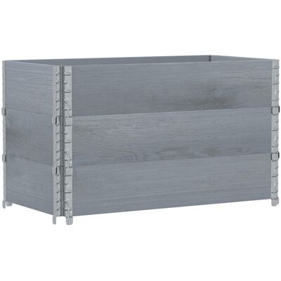 HELLOSHOP26 Jardinera Bancal Elevado Plantas Flores Terraza Jardín 100 X 50 Cm Madera Maciza De Pino Gris 020037282 HELLOSHOP26 Jardinera Bancal Elevado Plantas Flores Terraza Jardín 100 X 50 Cm Madera Maciza De Pino Gris 020037282