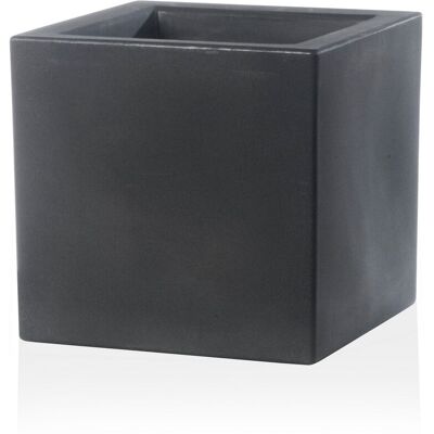 Teraplast - Maceta Cuadrada Antracita 30x30 Cm H 30 Mod. Schio Cubo Teraplast - Maceta Cuadrada Antracita 30x30 Cm H 30 Mod. Schio Cubo