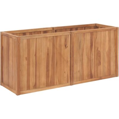 VIDAXL Fioriera a Letto Rialzato en Madera de Teca Maciza 150x50x70 cm VIDAXL Fioriera a Letto Rialzato en Madera de Teca Maciza 150x50x70 cm