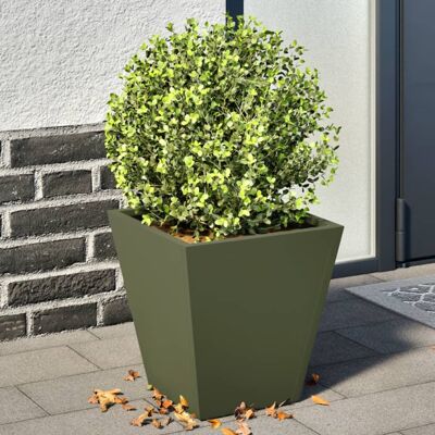 Jardineras vidaXL 2 pcs Verde Oliva 30x30x30 cm Acero Jardineras vidaXL 2 pcs Verde Oliva 30x30x30 cm Acero