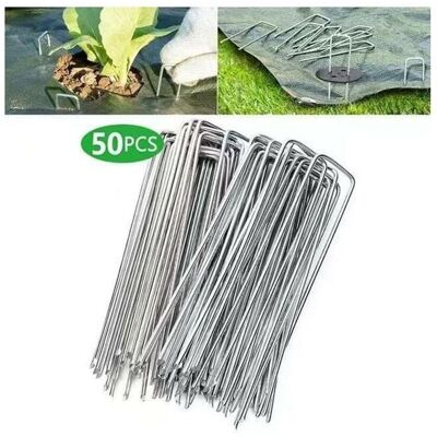 OEM Tuserxln Paquete De 50 Estacas De Fijación De Acero Galvanizado Para Tela Antihierbas - 200x40mm - Ø2,5mm OEM Tuserxln Paquete De 50 Estacas De Fijación De Acero Galvanizado Para Tela Antihierbas - 200x40mm - Ø2,5mm