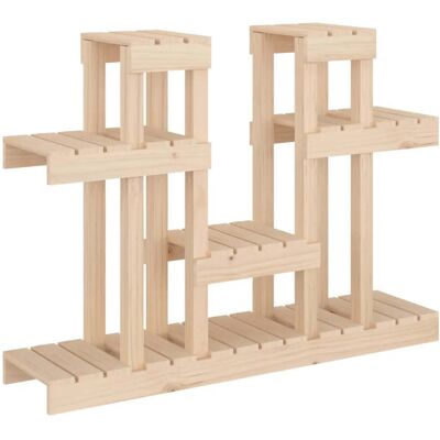 HELLOSHOP26 Soporte Para Plantas De Madera Maciza Con Estantes 104,5 X 25 X 77,5 Cm Estilo Rústico Decorativo Pino Natural 020048469 HELLOSHOP26 Soporte Para Plantas De Madera Maciza Con Estantes 104,5 X 25 X 77,5 Cm Estilo Rústico Decorativo Pino Natural 020048469