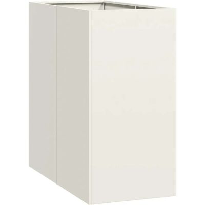 HELLOSHOP26 Macetero De Exterior De 40 X 80 X 80 Cm Con Base Abierta Y Diseño Moderno Y Robusto En Acero Blanco 020051557 HELLOSHOP26 Macetero De Exterior De 40 X 80 X 80 Cm Con Base Abierta Y Diseño Moderno Y Robusto En Acero Blanco 020051557