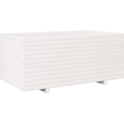 Jardinera madera maciza de pino blanco 110x60x49,5 cm vidaXL - Jardinera Jardinera madera maciza de pino blanco 110x60x49,5 cm vidaXL - Jardinera