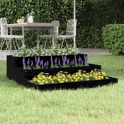 Jardinera de madera maciza de pino vidaXL - 78x78x27 cm - Jardinera Jardinera de madera maciza de pino vidaXL - 78x78x27 cm - Jardinera