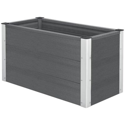 HELLOSHOP26 Jardinera Jardinera Macetero Madera Compuesta Wpc 100 X 50 X 50 Cm Gris 030001244 HELLOSHOP26 Jardinera Jardinera Macetero Madera Compuesta Wpc 100 X 50 X 50 Cm Gris 030001244