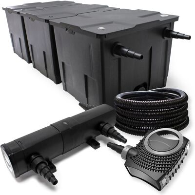 WILTEC Kit De Filtración Con Biofiltro 90 000 L Clarificador Uvc 18 W 80 W Bomba Y Manguera De 25 M WILTEC Kit De Filtración Con Biofiltro 90 000 L Clarificador Uvc 18 W 80 W Bomba Y Manguera De 25 M