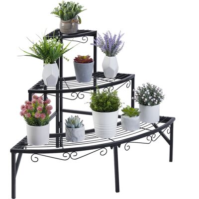Unho Estanteria Plantas Para Esquina De Metal Soporte Escalera Macetas Con 3 Niveles 77 X 56 X 58cm Unho Estanteria Plantas Para Esquina De Metal Soporte Escalera Macetas Con 3 Niveles 77 X 56 X 58cm