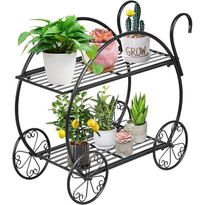 Costway Carro De Jardín 2 Niveles, Soporte De Metal Para Plantas Estilo Parisino, Estante Para Exhibir Macetas De Flores Suculentas, Estante Para Floristería, Soporte De Flores Estilo Parisino, Negro Costway Carro De Jardín 2 Niveles, Soporte De Metal Para Plantas Estilo Parisino, Estante Para Exhibir Macetas De Flores Suculentas, Estante Para Floristería, Soporte De Flores Estilo Parisino, Negro