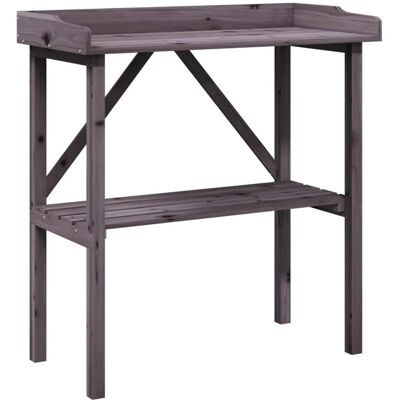 HELLOSHOP26 Mesa De Cultivo Abierta Con Estantes Para Plantas Ideal Para Jardinería De 78 X 38 X 82,5 Cm Fabricada En Madera De Abeto Gris. 020046210 HELLOSHOP26 Mesa De Cultivo Abierta Con Estantes Para Plantas Ideal Para Jardinería De 78 X 38 X 82,5 Cm Fabricada En Madera De Abeto Gris. 020046210