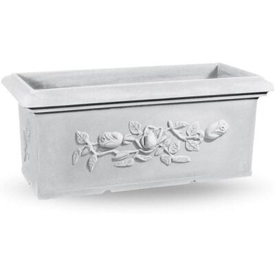 Veca - Macetero Rectangular Ducal Festoneado Blanco - 80 Cm Veca - Macetero Rectangular Ducal Festoneado Blanco - 80 Cm