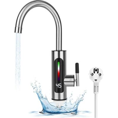 ABYSSE Xvx – Grifo Eléctrico Instantáneo De Agua Caliente De 3000 W – Acero Inoxidable 304 – Temperatura Ajustable De 30 A 60 ℃ – Pantalla Led – Instalación Flexible ABYSSE Xvx – Grifo Eléctrico Instantáneo De Agua Caliente De 3000 W – Acero Inoxidable 304 – Temperatura Ajustable De 30 A 60 ℃ – Pantalla Led – Instalación Flexible