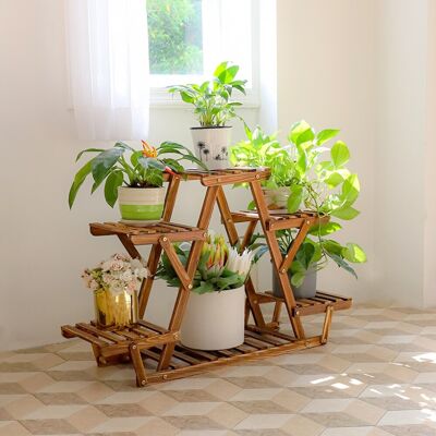 Unho Soporte Escalera De Madera Para Macetas Estantería Para Plantas De Exhibicion Unho Soporte Escalera De Madera Para Macetas Estantería Para Plantas De Exhibicion