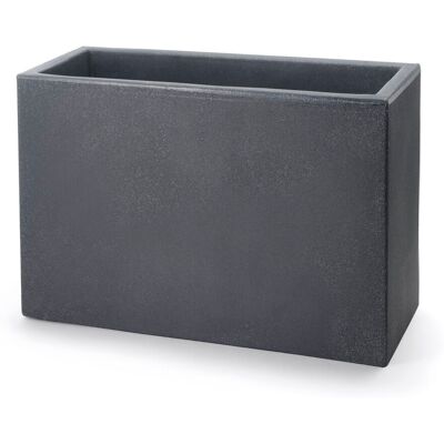 Teraplast - Jardinera Rectangular Antracita 115x50 Cm H 50 Mod. Schio Cassa Teraplast - Jardinera Rectangular Antracita 115x50 Cm H 50 Mod. Schio Cassa