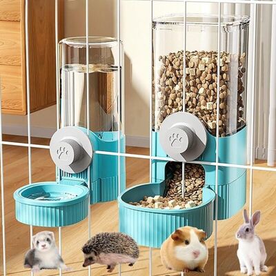 ABYSSE Dispensador Automático Colgante De Comida Y Agua, Estación De Alimentación Por Gravedad Para Conejos, Hurones, Cobayas, Chinchillas Y Erizos (azul) ABYSSE Dispensador Automático Colgante De Comida Y Agua, Estación De Alimentación Por Gravedad Para Conejos, Hurones, Cobayas, Chinchillas Y Erizos (azul)