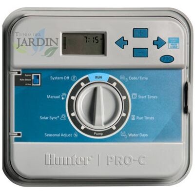 Hunter - Controlador de Riego Pro-C Interior - 4 Zonas Hunter - Controlador de Riego Pro-C Interior - 4 Zonas