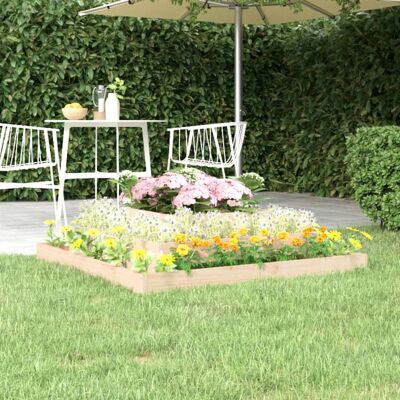 Jardinera de madera de pino vidaXL - 3 niveles 110x110x27cm - Decoración de jardín Jardinera de madera de pino vidaXL - 3 niveles 110x110x27cm - Decoración de jardín
