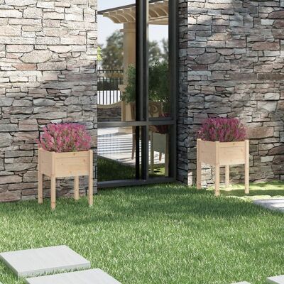 vidaXL Modelo 462594 Jardineras de Pino Macizo - Jardineras vidaXL Modelo 462594 Jardineras de Pino Macizo - Jardineras