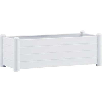 HELLOSHOP26 - Jardinera 100x43x35 cm - Blanco - Planter HELLOSHOP26 - Jardinera 100x43x35 cm - Blanco - Planter