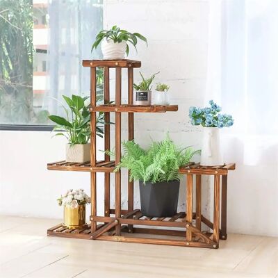 Soporte Plantas De Madera Estantería Decorativa De Macetas Plantas Para Exterior Interior Con 6 Estantes 96×95×25cm - Unho Soporte Plantas De Madera Estantería Decorativa De Macetas Plantas Para Exterior Interior Con 6 Estantes 96×95×25cm - Unho