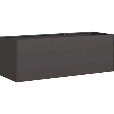 HELLOSHOP26 Macetero De Acero Laminado En Frío 120 X 40 X 40 Cm Estilo Moderno Con Base Abierta Y Acabado Negro Natural 020051464 HELLOSHOP26 Macetero De Acero Laminado En Frío 120 X 40 X 40 Cm Estilo Moderno Con Base Abierta Y Acabado Negro Natural 020051464