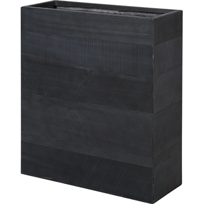 Beliani - Maceta De Mezcla De Arcilla Negro 80 X 30 Cm Fibra Interior Exterior Thimena Beliani - Maceta De Mezcla De Arcilla Negro 80 X 30 Cm Fibra Interior Exterior Thimena