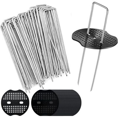 OEM Paquete De 50 + 50 Arandelas De Amortiguación Para Membrana De Control De Malezas (150 X 40 Mm, Ø 2,5 Mm), Estacas De Tierra Galvanizadas, Estacas Fijas Para Control De Malezas, Estacas De Metal Resis OEM Paquete De 50 + 50 Arandelas De Amortiguación Para Membrana De Control De Malezas (150 X 40 Mm, Ø 2,5 Mm), Estacas De Tierra Galvanizadas, Estacas Fijas Para Control De Malezas, Estacas De Metal Resis