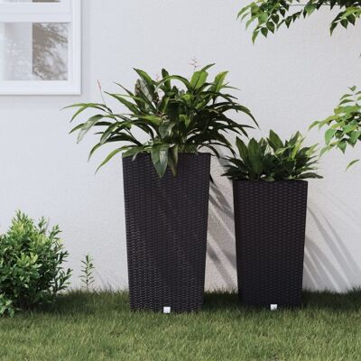 Jardinera con inserto extraíble vidaXL - Gran capacidad antracita Jardinera con inserto extraíble vidaXL - Gran capacidad antracita