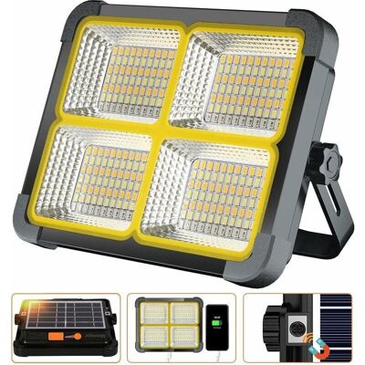 ABYSSE Xvx – Foco Led Solar Recargable De 336 Led Y 100 W – 4 Modos De Iluminación – Batería De 12000 Mah – Soporte Magnético – Para Acampar Y Pescar ABYSSE Xvx – Foco Led Solar Recargable De 336 Led Y 100 W – 4 Modos De Iluminación – Batería De 12000 Mah – Soporte Magnético – Para Acampar Y Pescar