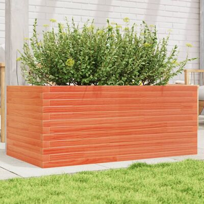 Vidaxl - Jardinera de madera maciza de pino marrón cera 110x60x46 cm Jardinera de madera Vidaxl - Jardinera de madera maciza de pino marrón cera 110x60x46 cm Jardinera de madera
